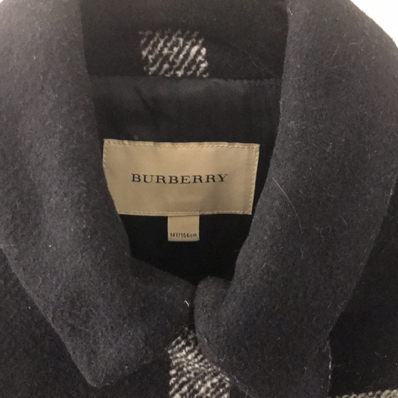 Black/dark Navy Wool Burberry Trench Coat - Picture 3 of 11